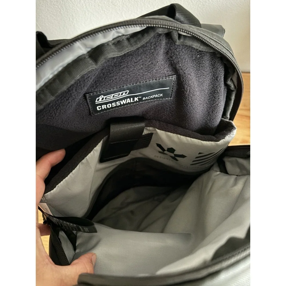 ICON Motorsports Crosswalk Motorcycle Backpack Black Men's Bag